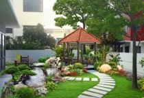 Thiêt kế thi công trồng cây,cỏ khuôn viên các công trình ...