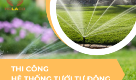 Dịch vụ thi công Hệ thống tưới tự động  sân vườn Hola